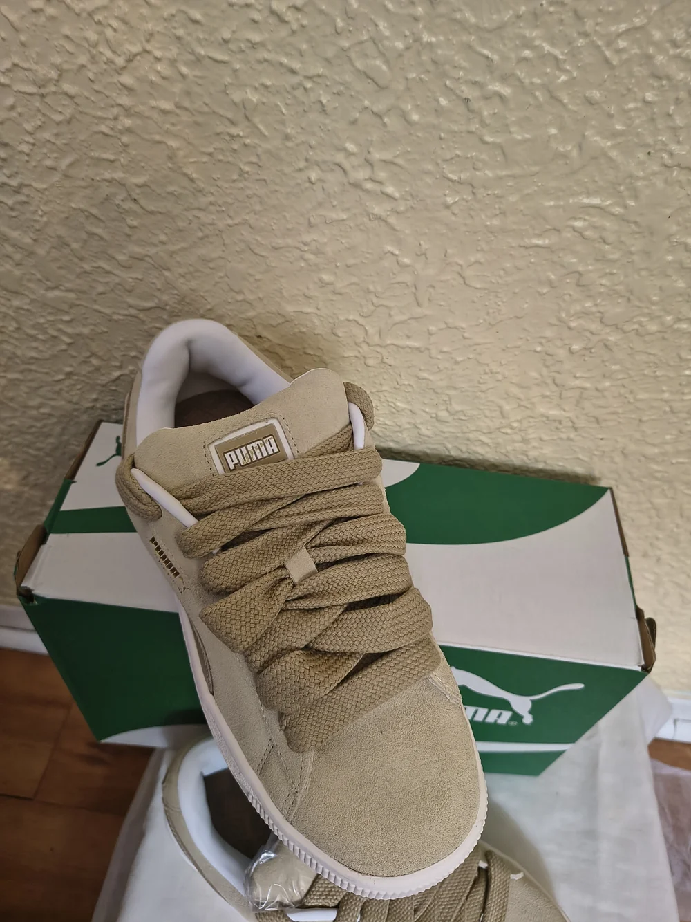 Puma Beige Suede Skater  Low-Top Sneakers